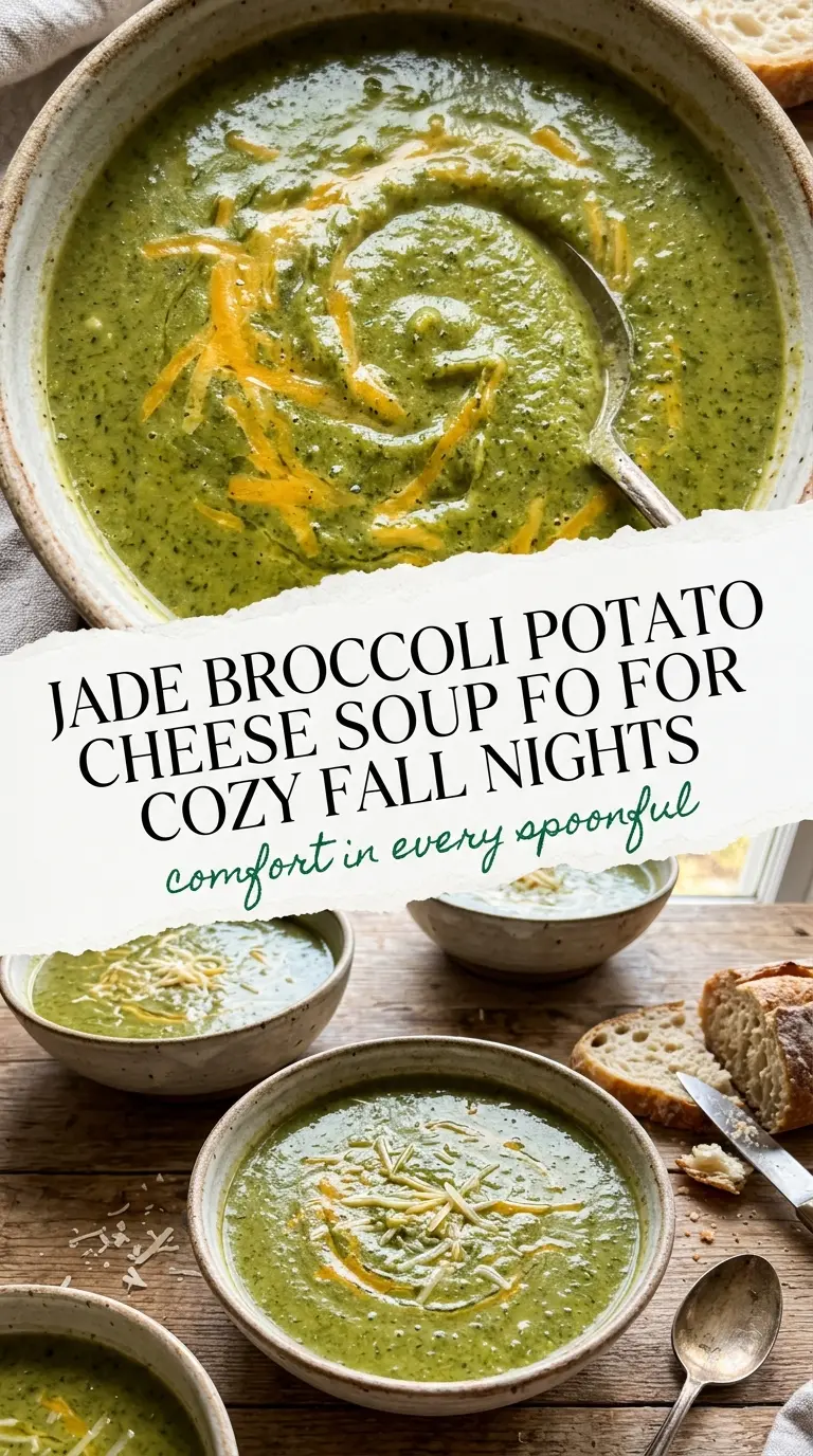 Broccoli Potato Cheese Soup creamy comforting cheesy