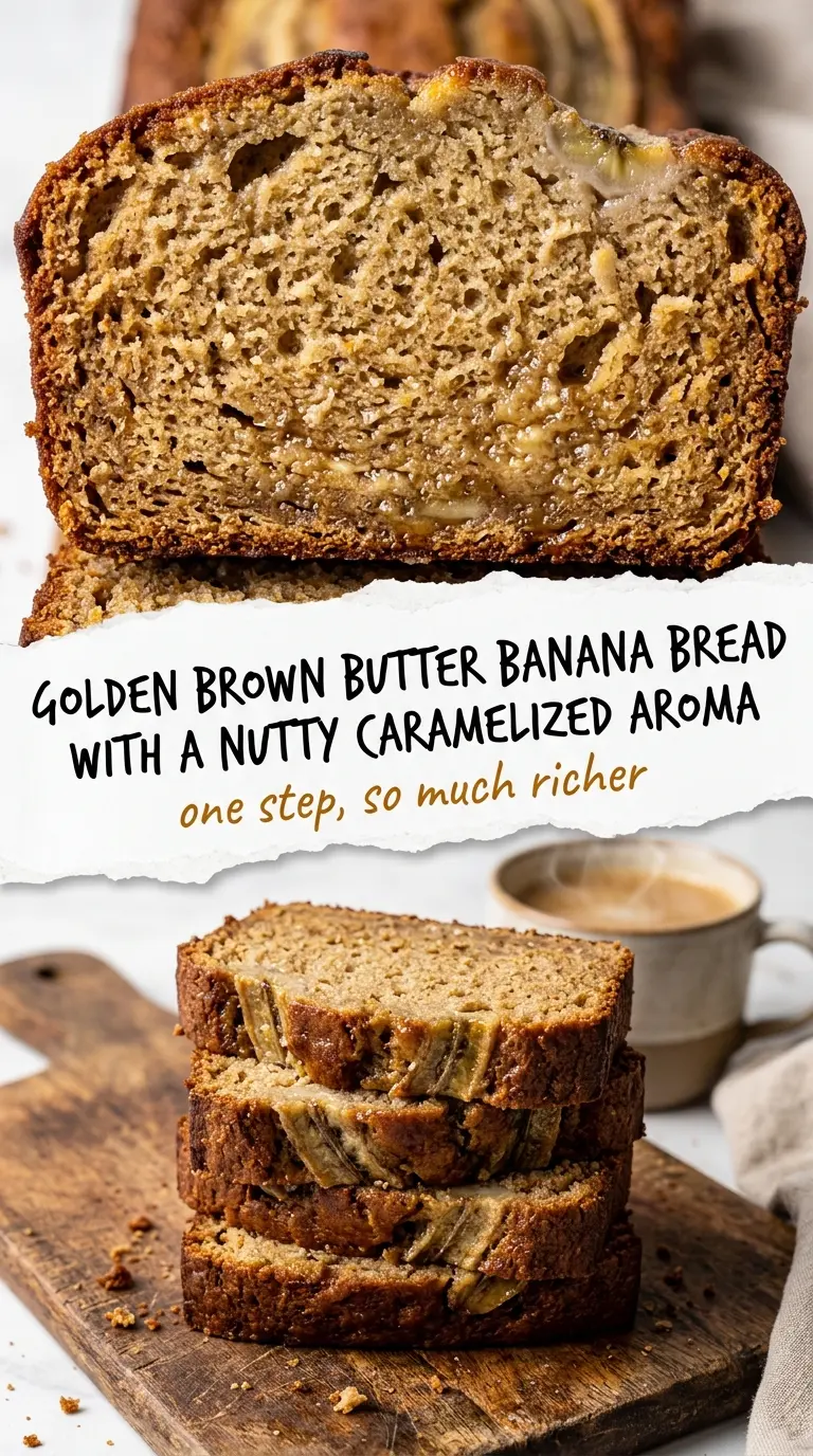 Brown Butter Banana Bread, nutty, caramelized, golden