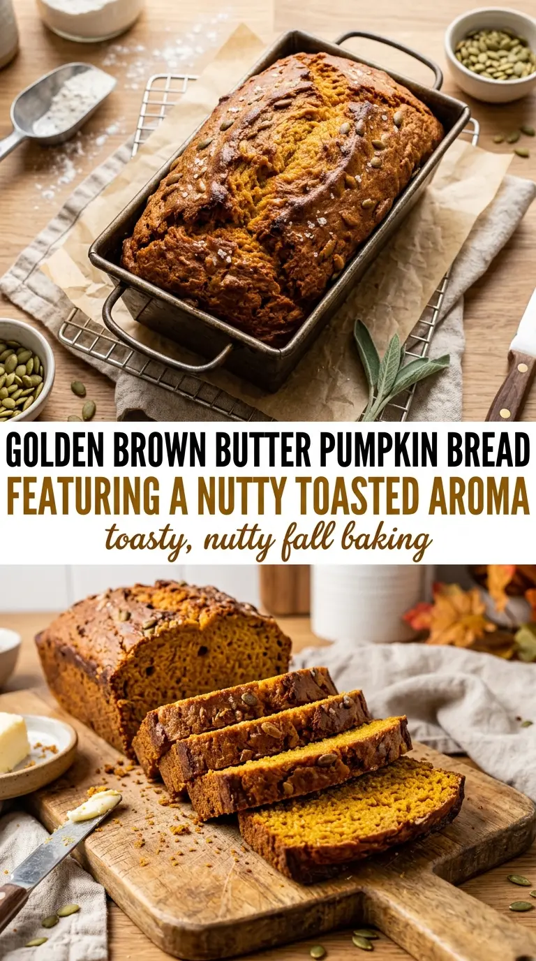 Brown Butter Pumpkin Bread nutty spiced moist