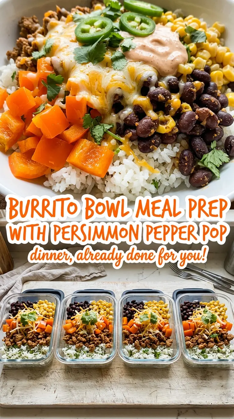 Burrito Bowl Meal Prep colorful hearty layered