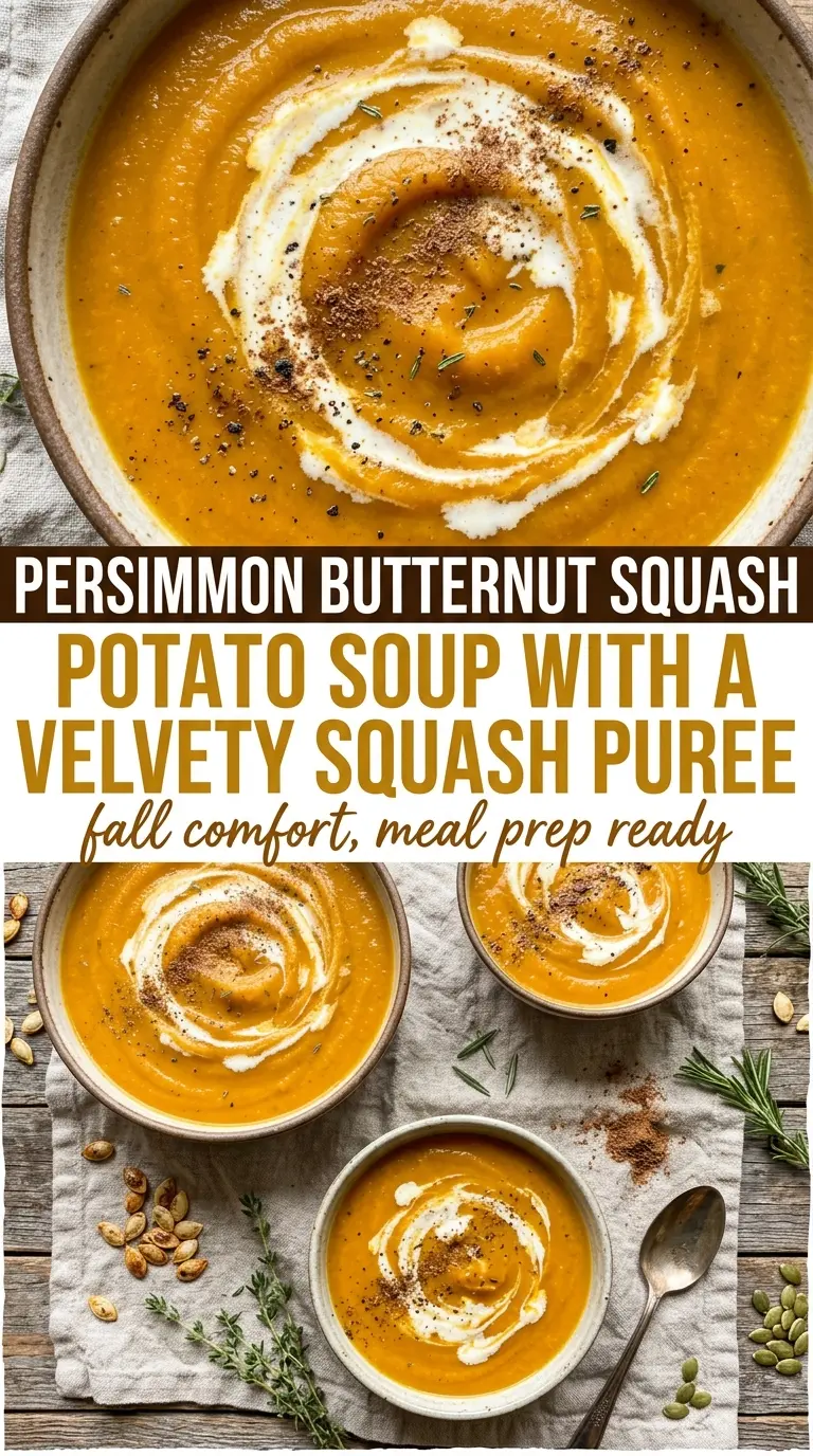 Butternut Squash Potato Soup creamy velvety cozy