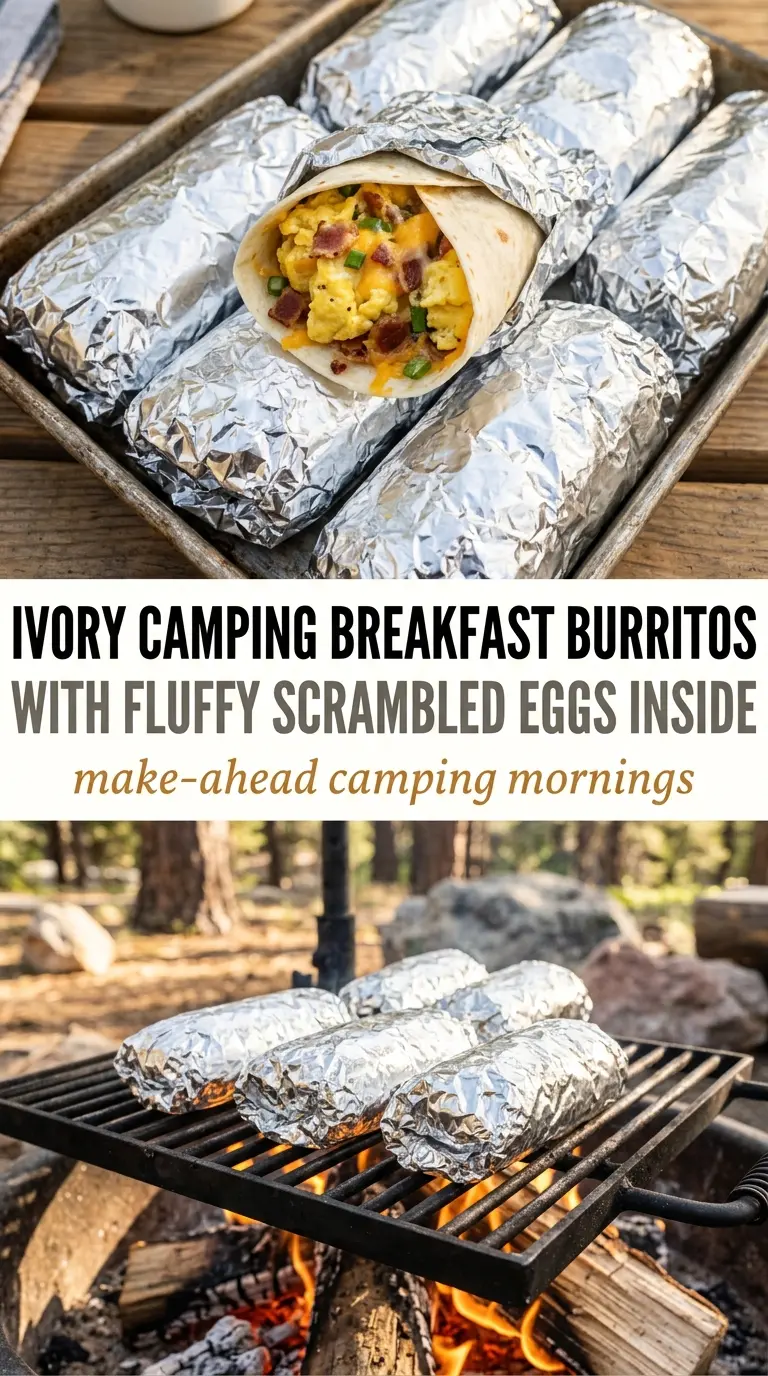 Camping Breakfast Burritos fluffy cheesy freezer-friendly