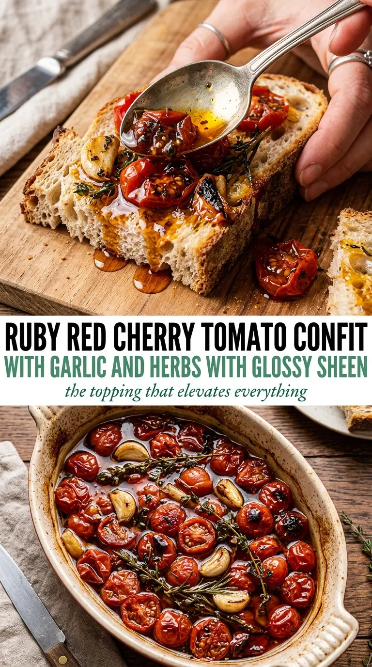 Cherry tomato confit garlic herbs
