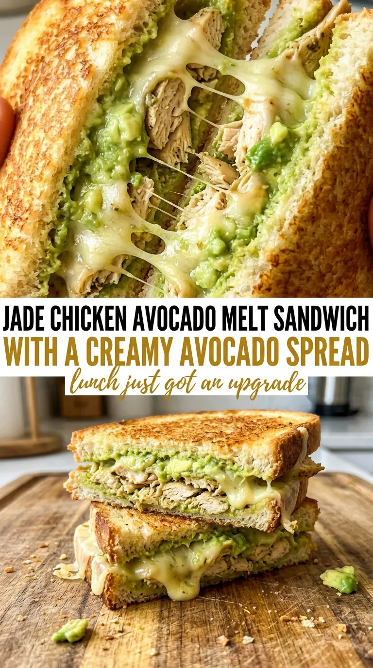 Chicken Avocado Melt Sandwich creamy toasted