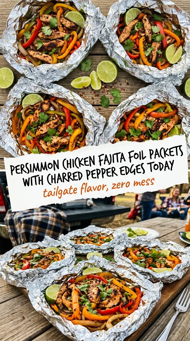 Chicken Fajita Foil Packets smoky colorful sizzling