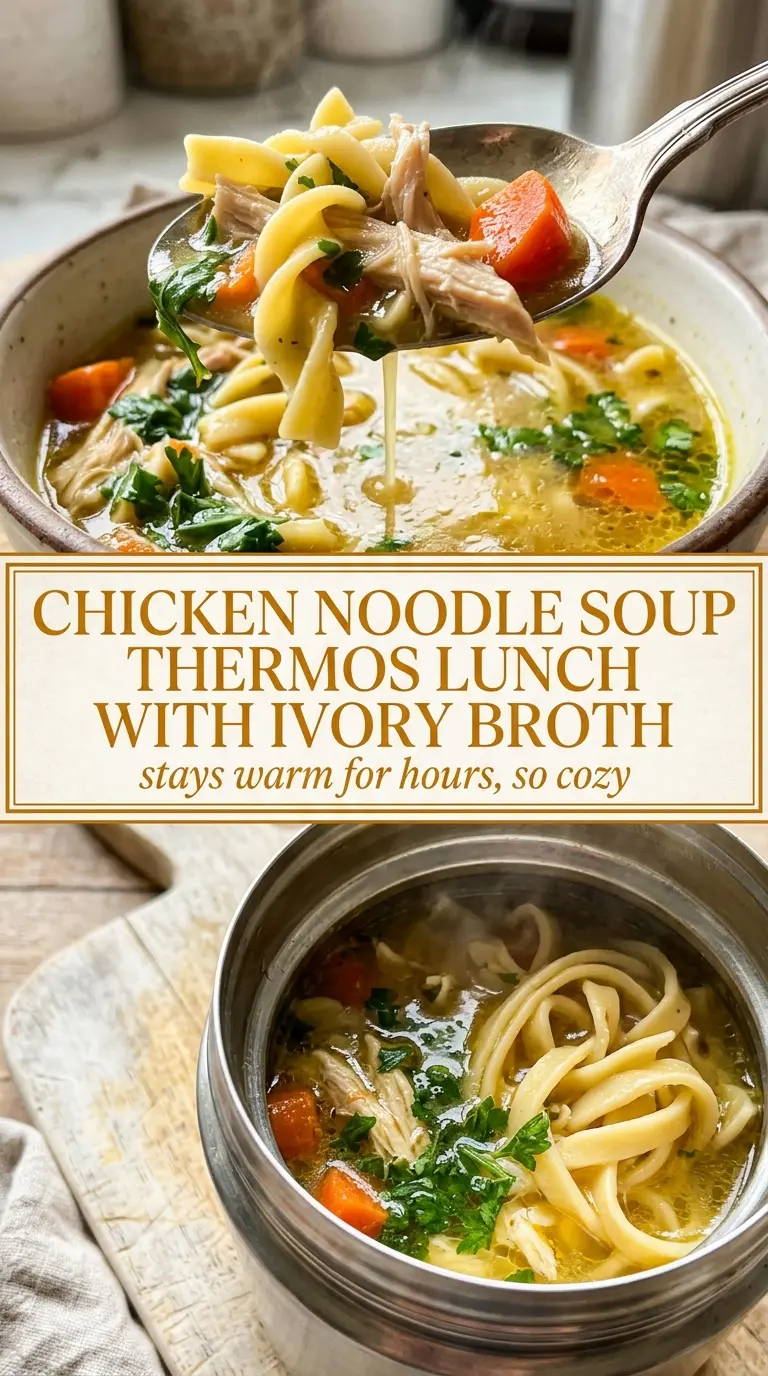 Chicken Noodle Soup Thermos Lunch steamy hearty comforting