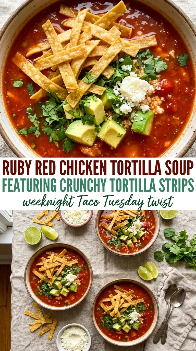 Chicken Tortilla Soup smoky tomato broth