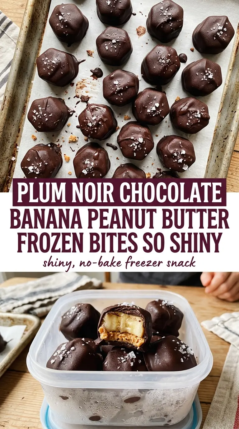Chocolate Banana Peanut Butter Frozen Bites creamy chocolatey frozen
