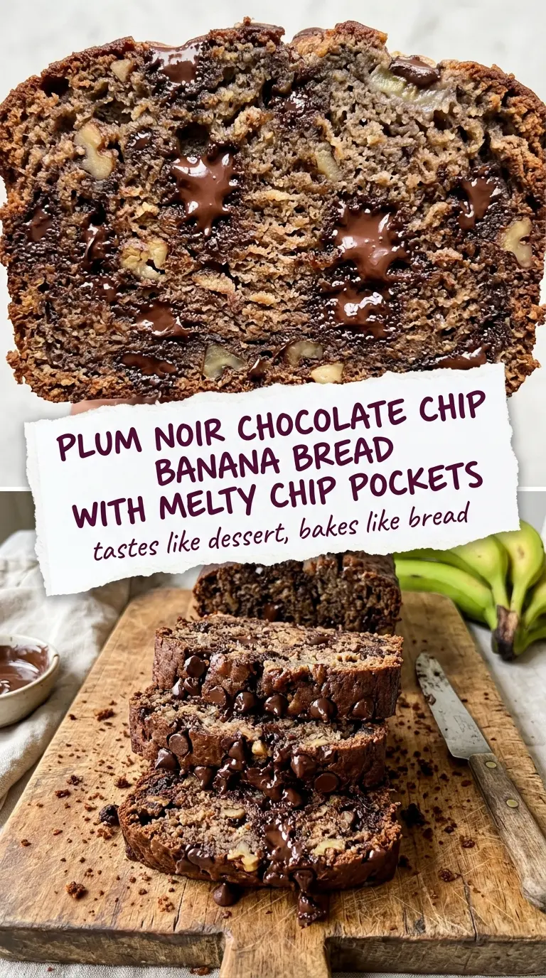 Chocolate Chip Banana Bread soft chocolate-studded moist