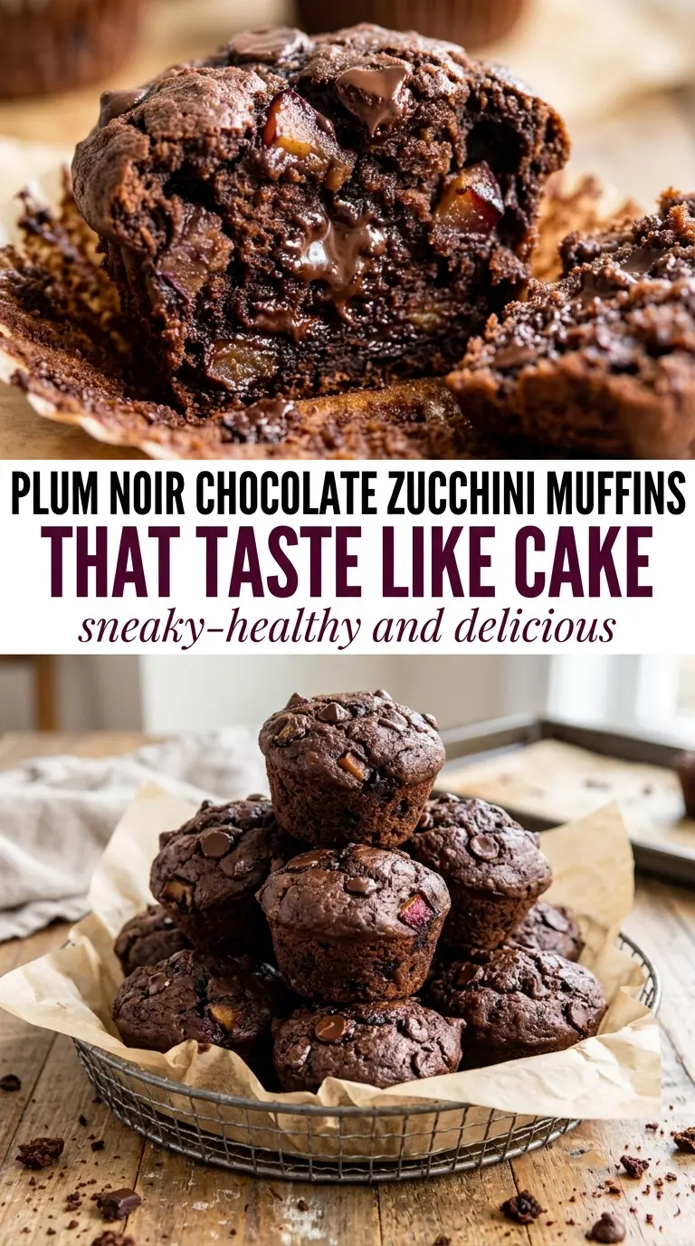 Chocolate Zucchini Muffins fudgy moist bakery-style