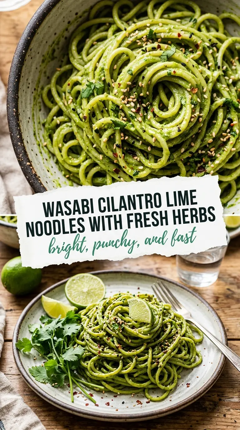 Cilantro Lime Noodles bright herby sesame