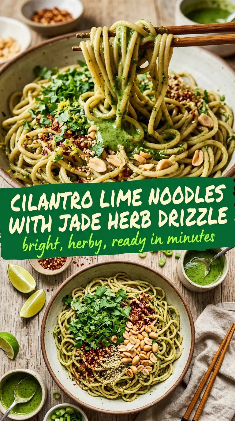 Cilantro lime noodles bright herbaceous glossy