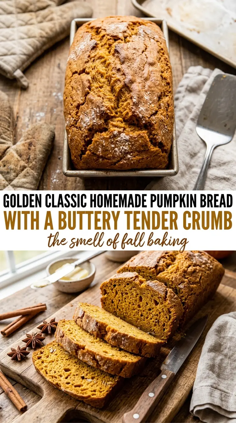 Classic Homemade Pumpkin Bread warm spiced tender
