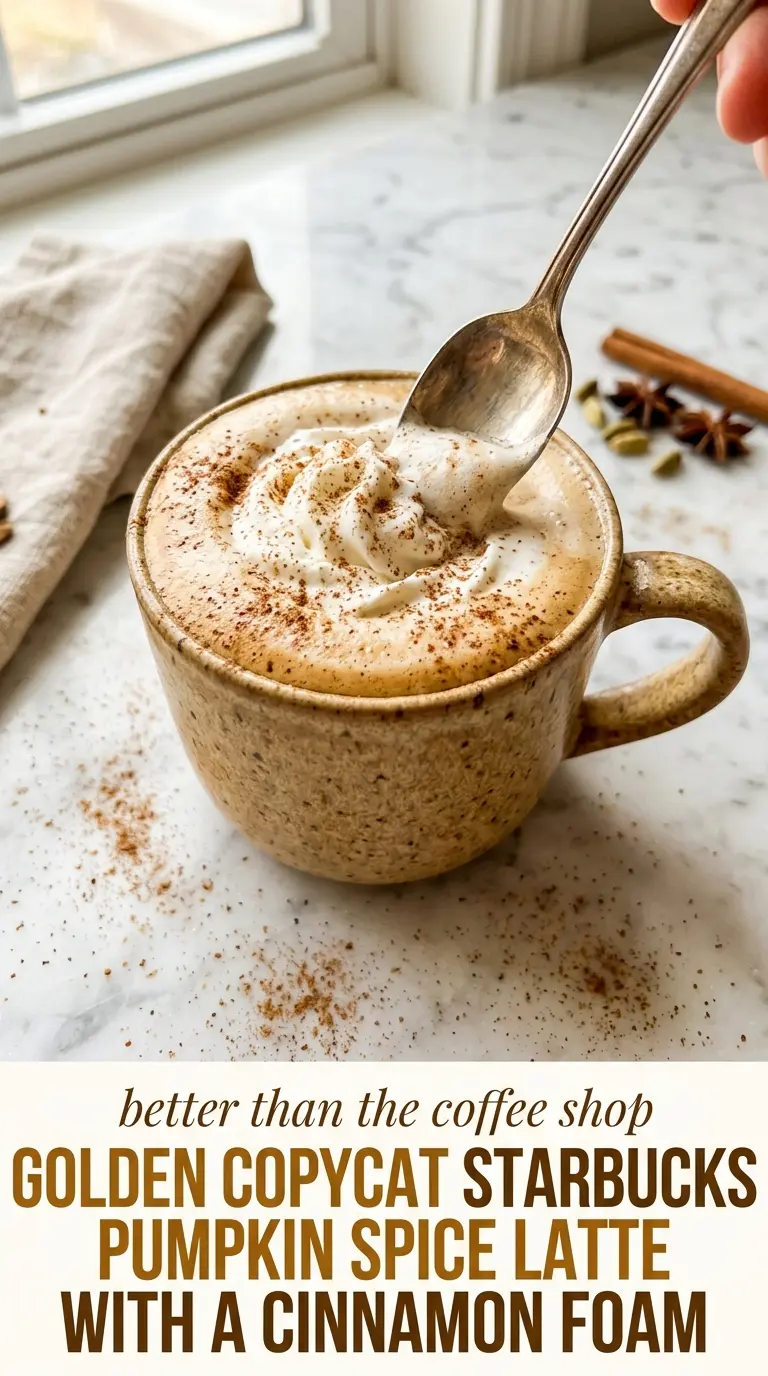 Copycat Starbucks Pumpkin Spice Latte creamy spiced coffee