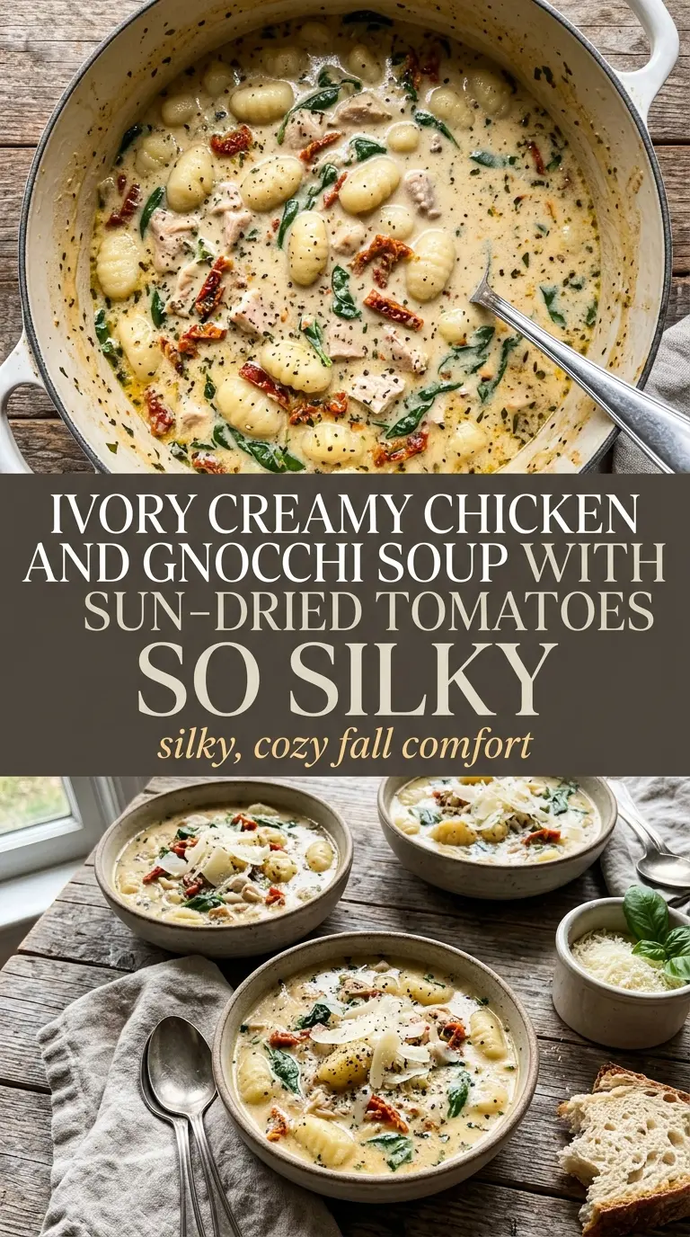 Creamy Chicken Gnocchi Soup velvety tangy hearty