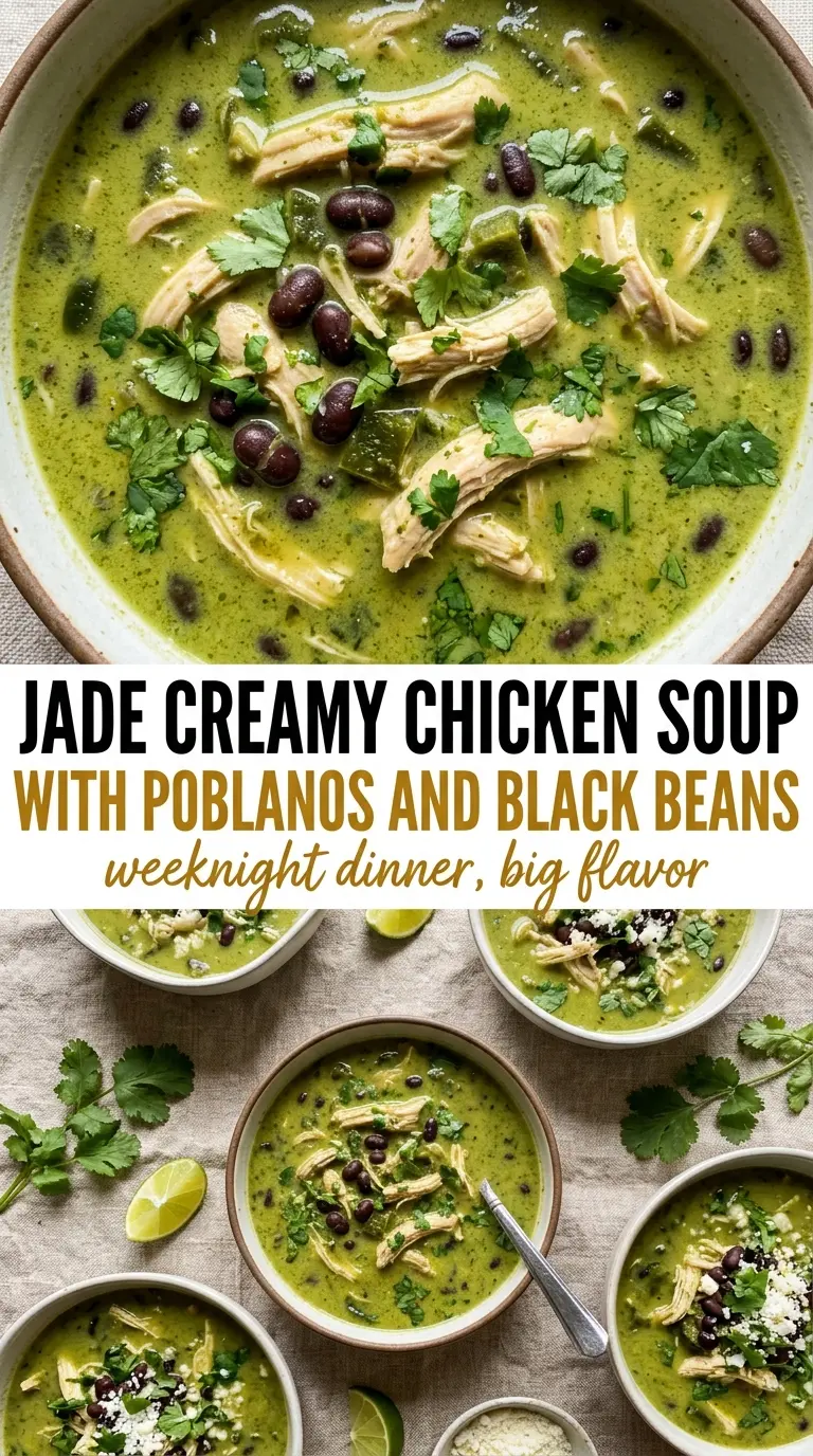 Creamy Chicken Soup With Poblanos And Black Beans smoky creamy hearty