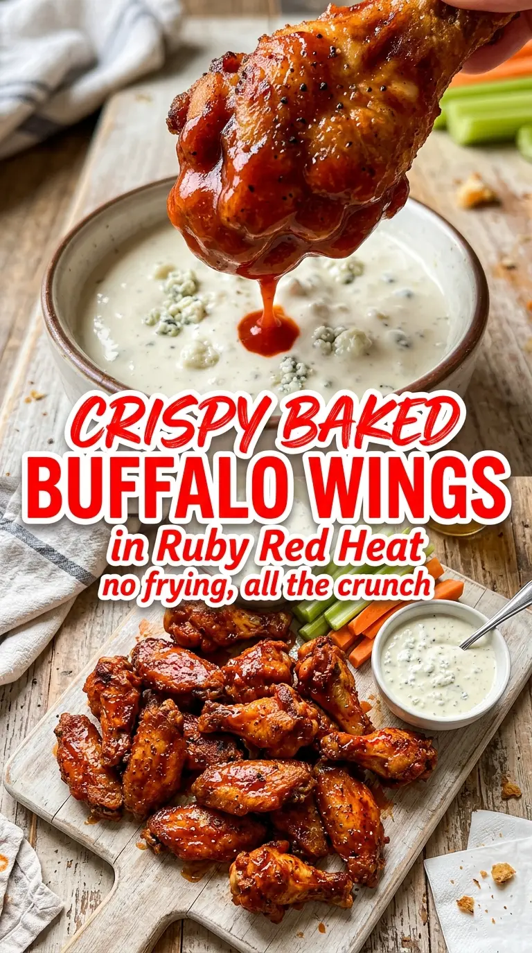 Crispy Baked Buffalo Wings crispy fiery glossy