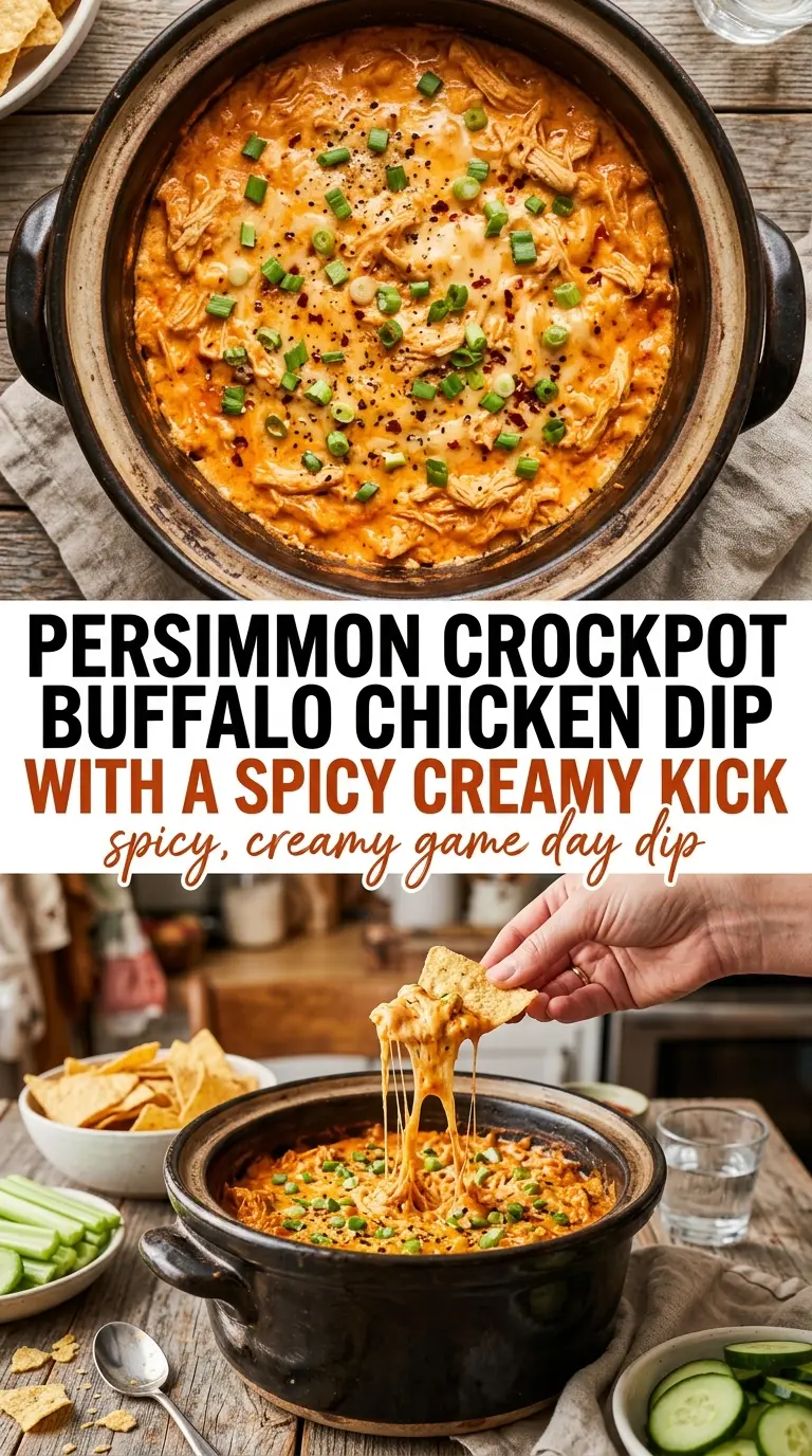Crockpot Buffalo Chicken Dip creamy spicy melty