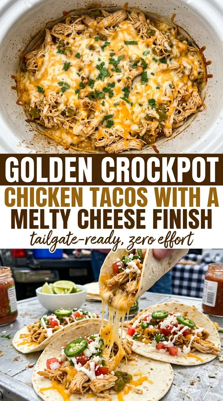 Crockpot Chicken Tacos tender saucy shredded