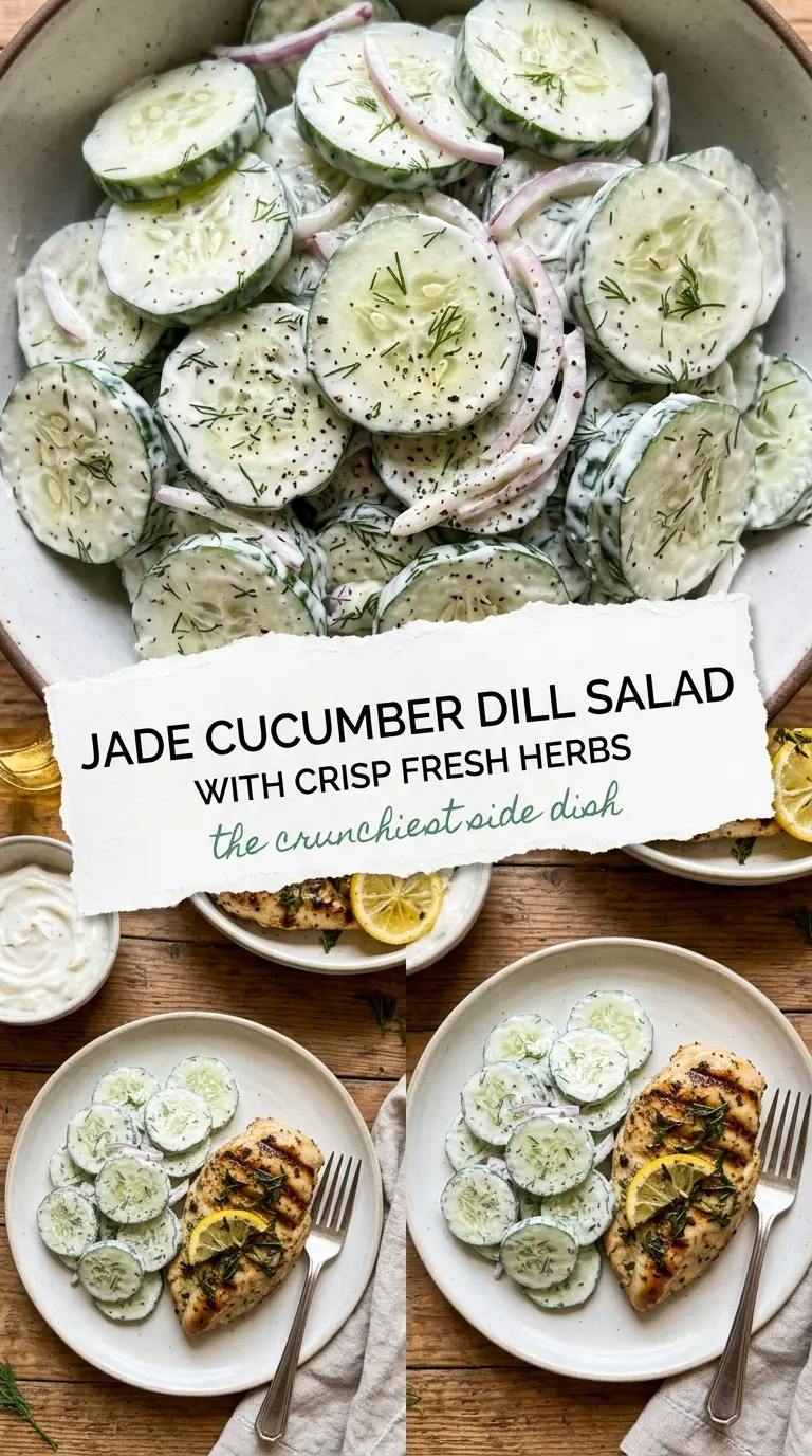 Cucumber Dill Salad crisp tangy herby