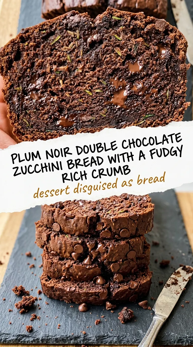 Double Chocolate Zucchini Bread rich fudgy moist