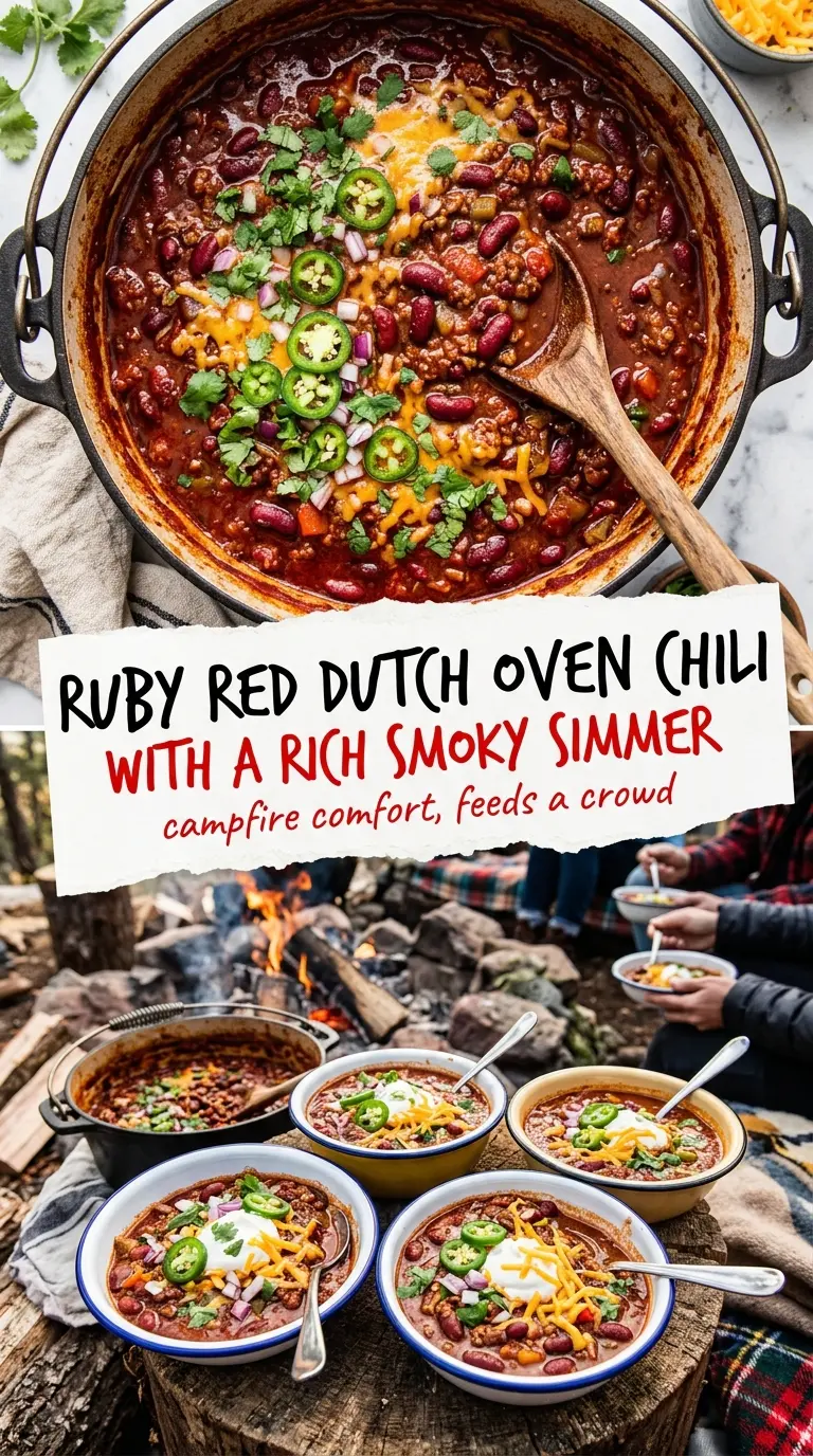 Dutch Oven Chili smoky hearty campfire