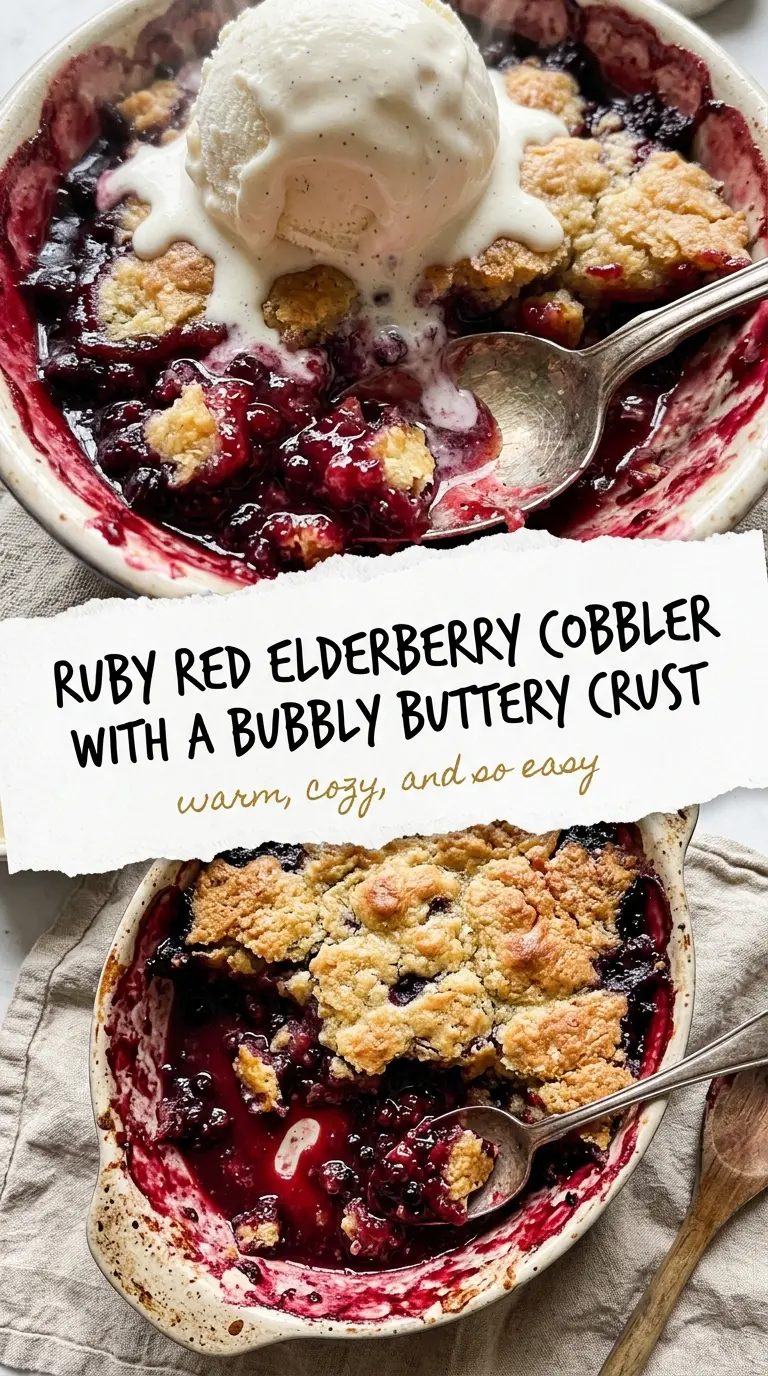 Elderberry Cobbler juicy golden