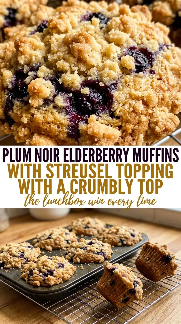 Elderberry Muffins deep-purple crumbly moist