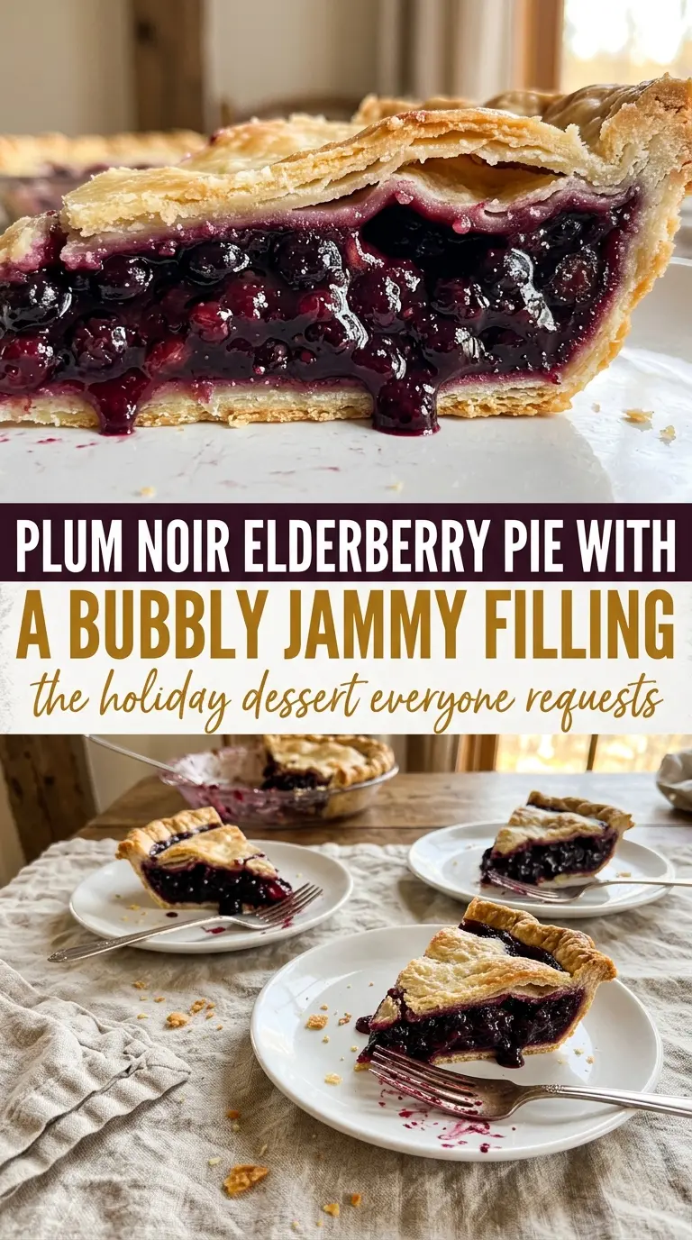 Elderberry pie deep berry flaky