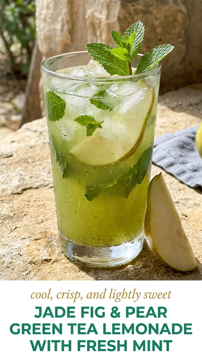 Fig and pear green tea lemonade refreshing citrus