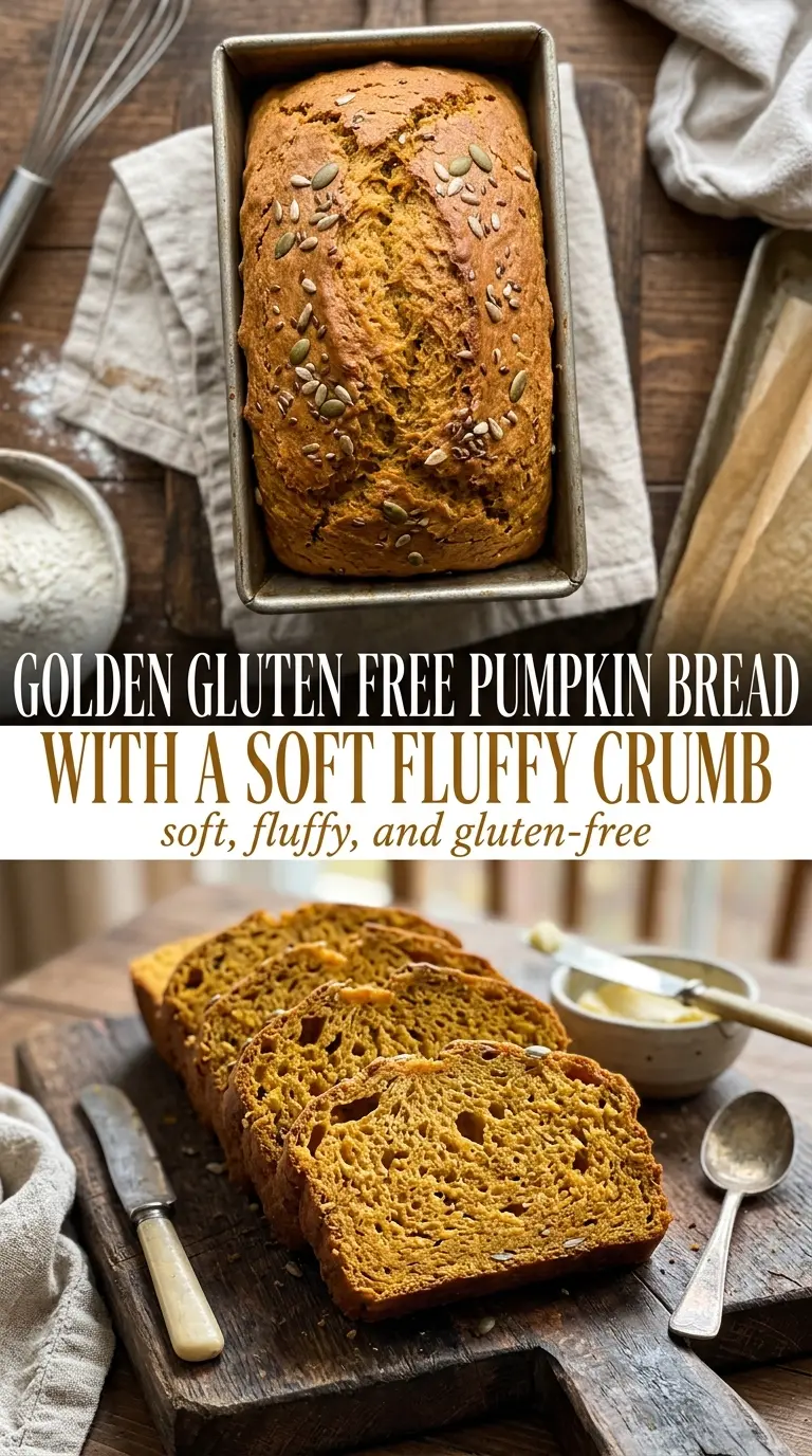 Gluten Free Pumpkin Bread soft spiced loaf
