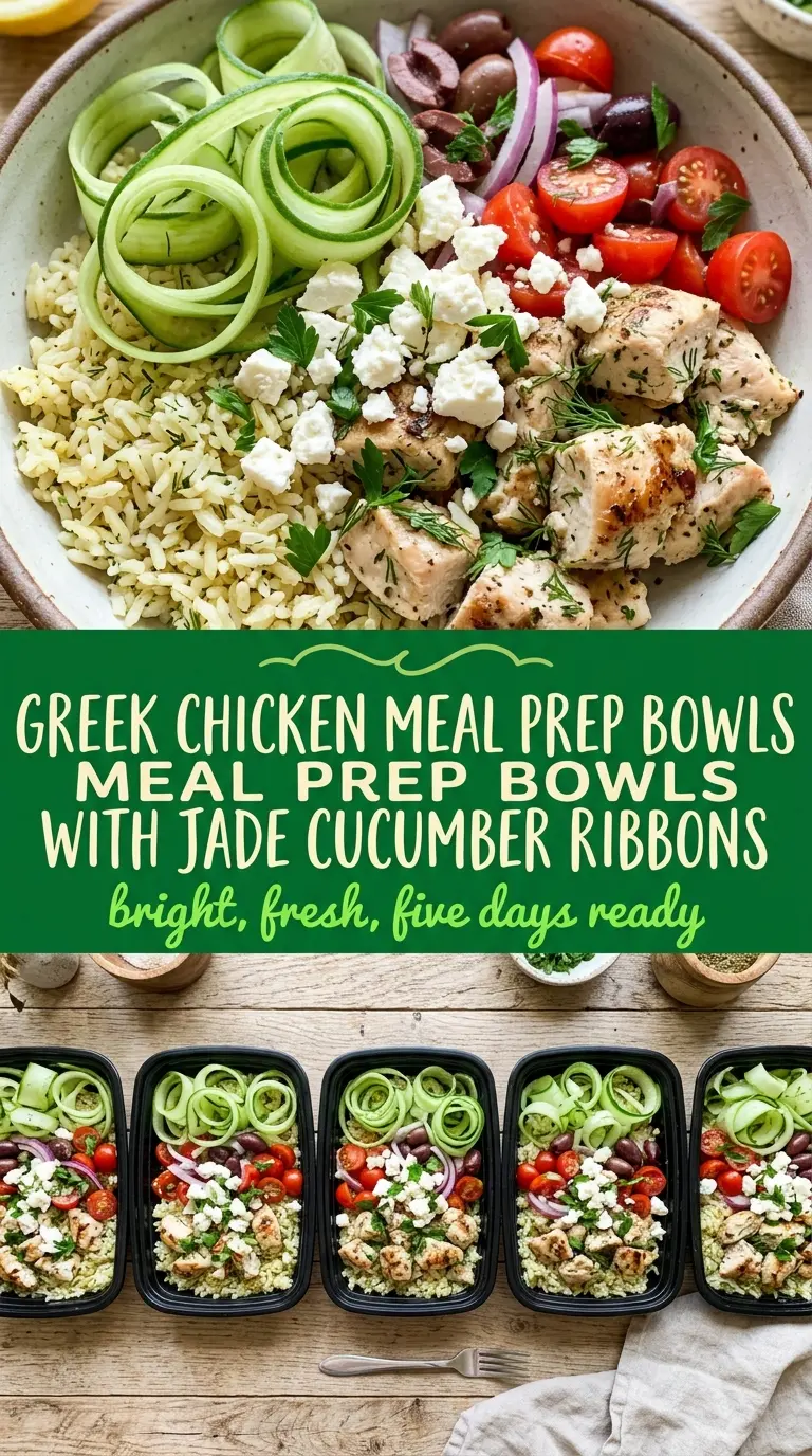 Greek Chicken Meal Prep Bowls bright Mediterranean