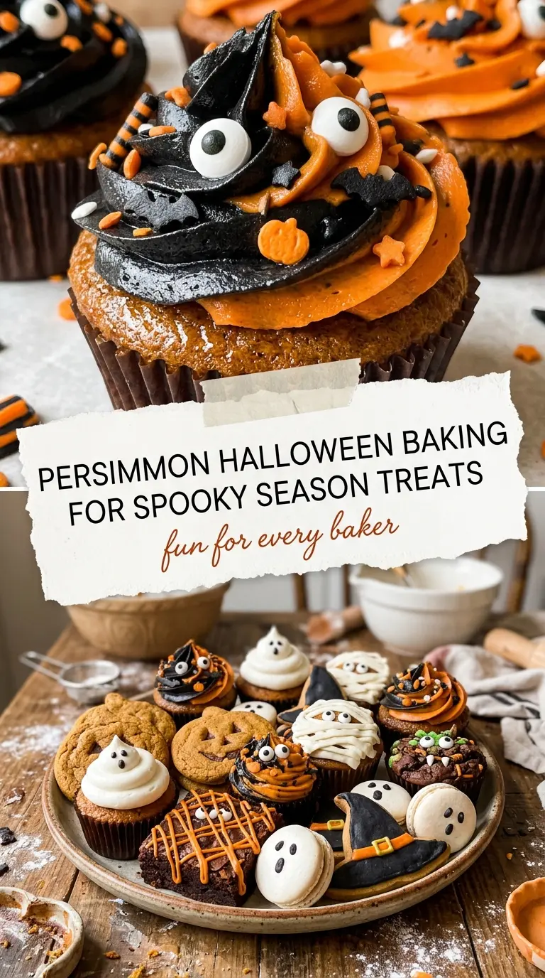 Halloween baking cookies orange black