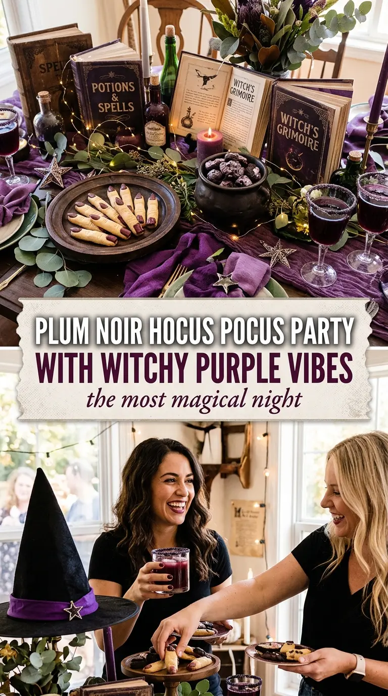 Hocus Pocus Party witchy purple green decor