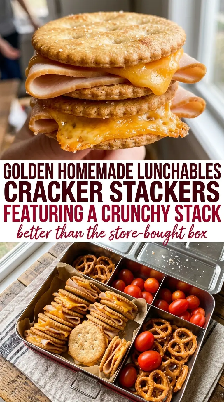 Homemade Lunchables Cracker Stackers crunchy snack box
