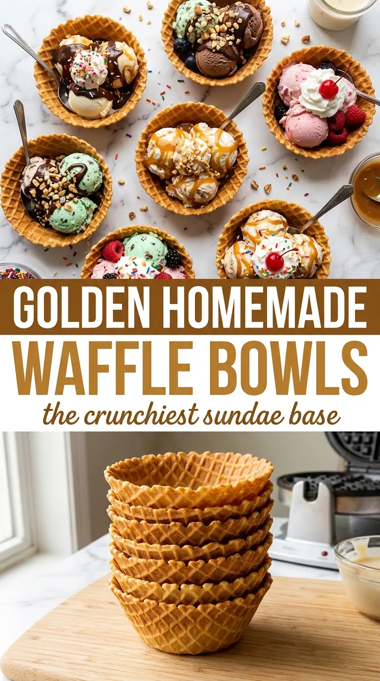 Waffle Bowls golden crisp fragrant