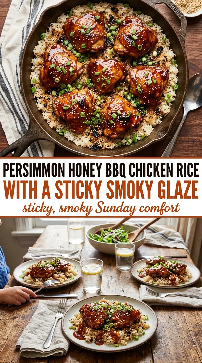 Honey BBQ Chicken Rice sticky glazed savory