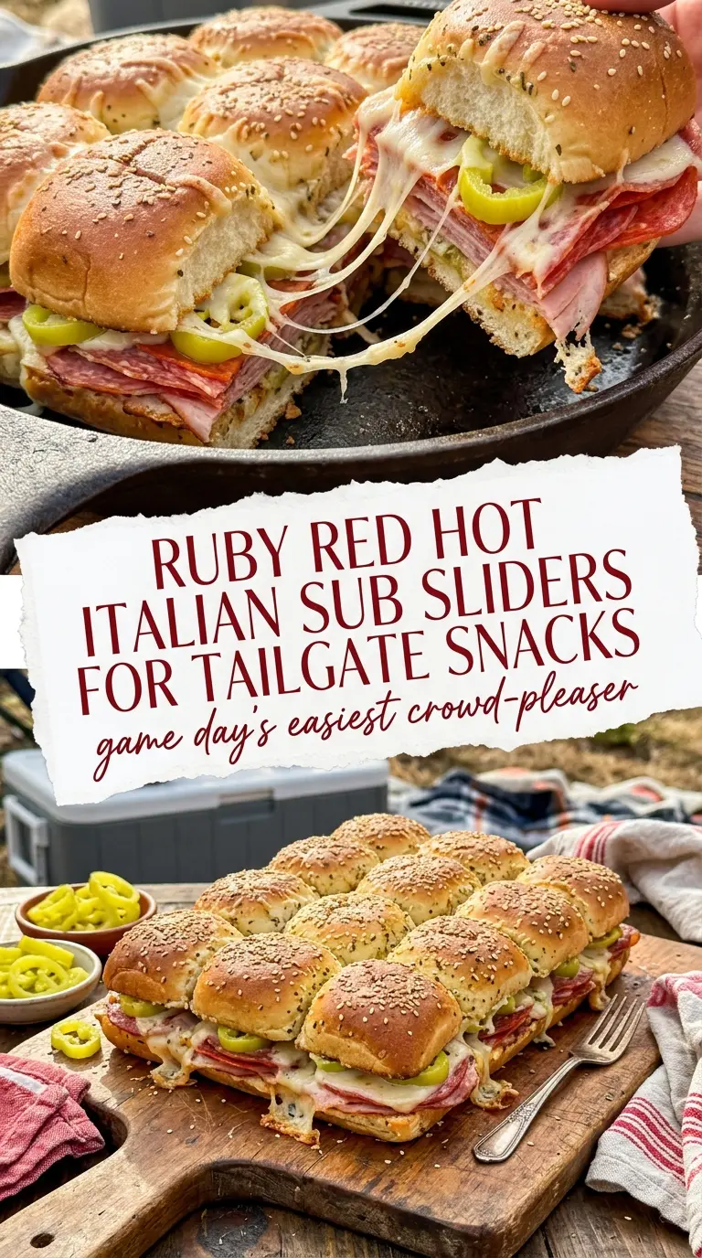 Hot Italian Sub Sliders savory melty golden