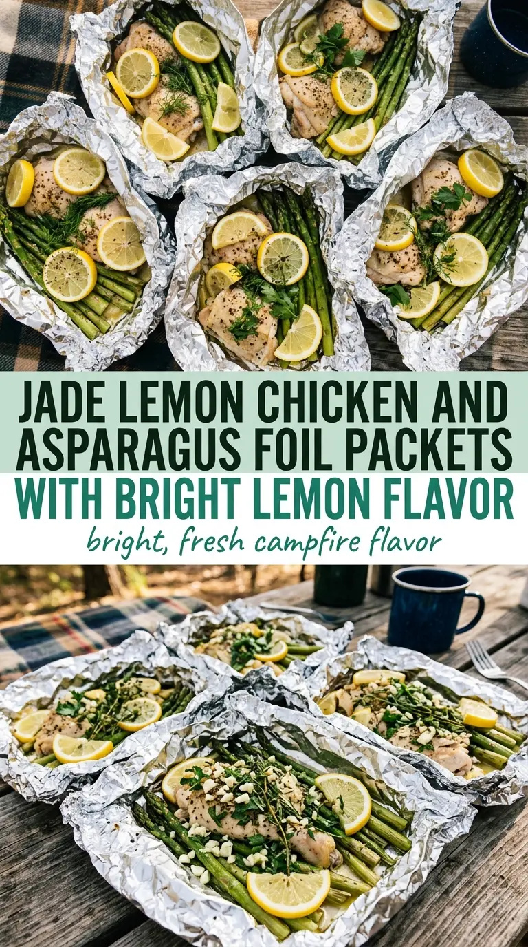 Lemon Chicken Asparagus Foil Packets bright juicy vibrant