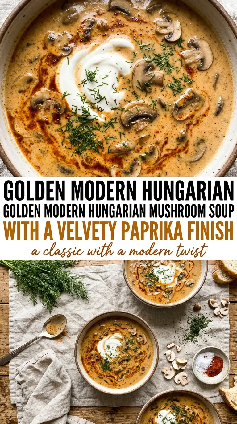 Hungarian Mushroom Soup creamy earthy paprika-flecked