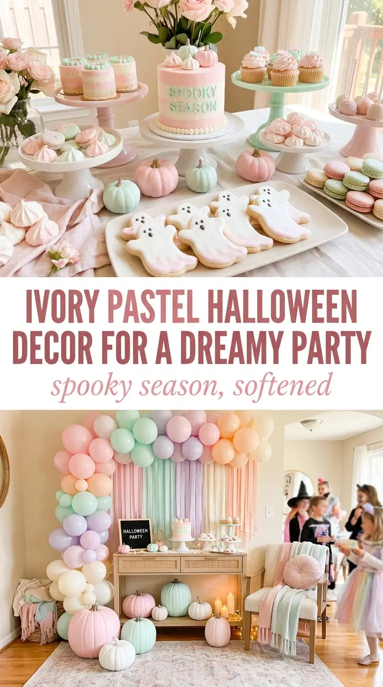 Pastel Halloween Decor soft whimsical festive