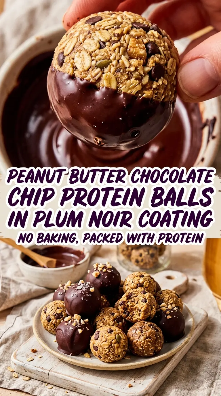 Peanut Butter Chocolate Chip Protein Balls rich fudgy bite-sized