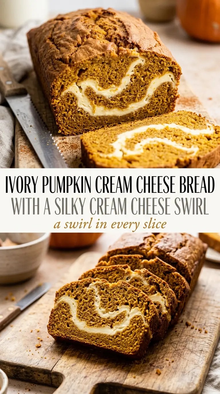 Pumpkin Cream Cheese Bread spiced creamy swirled