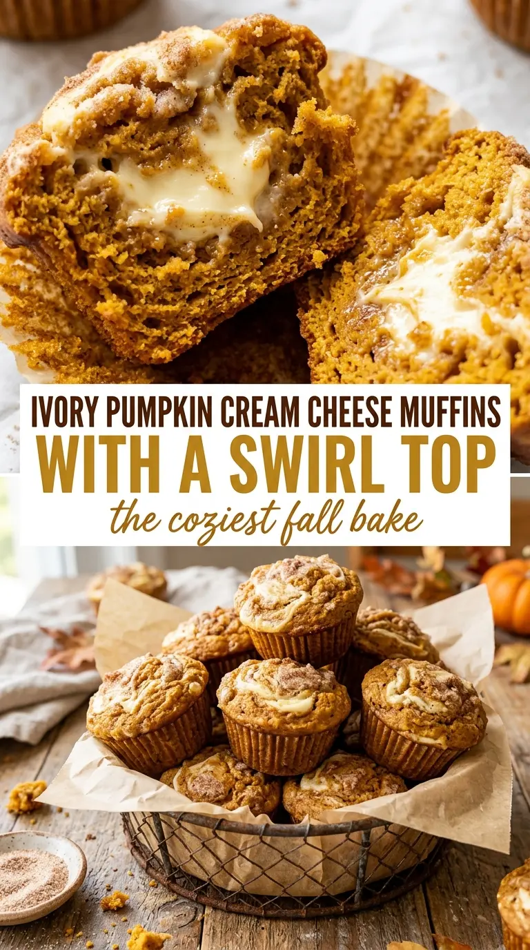 Pumpkin Cream Cheese Muffins fluffy spiced creamy swirl