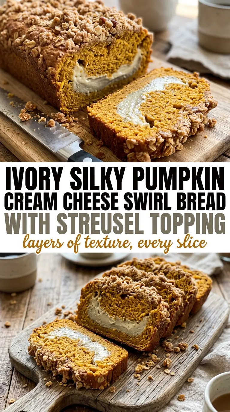 Pumpkin Cream Cheese Swirl Bread With Streusel Topping pumpkin cream cheese streusel