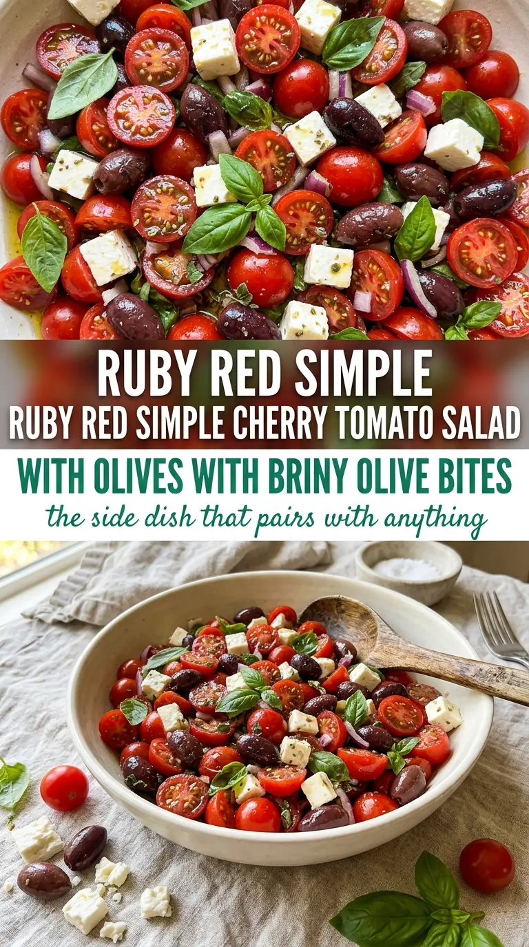 Simple Cherry Tomato Salad With Olives fresh briny vibrant