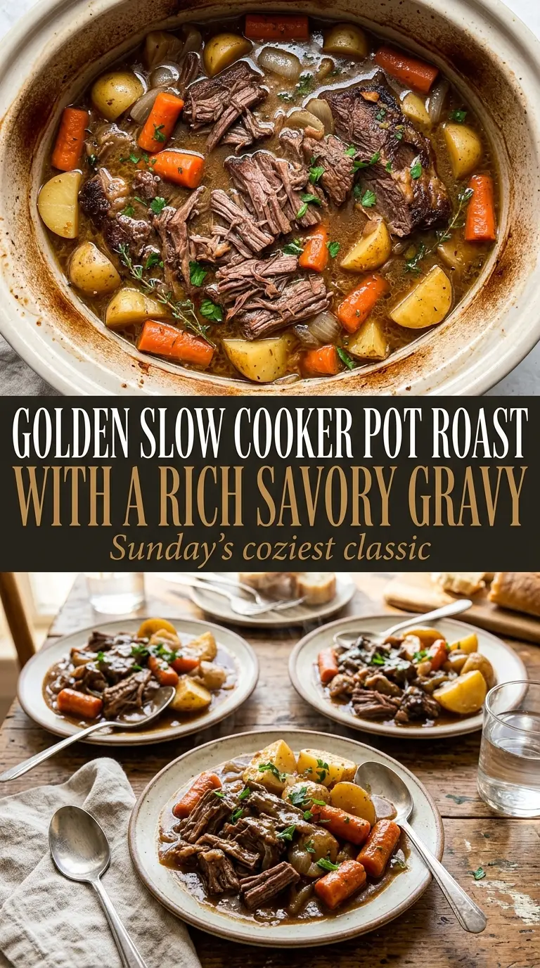 Slow Cooker Pot Roast tender rich hearty