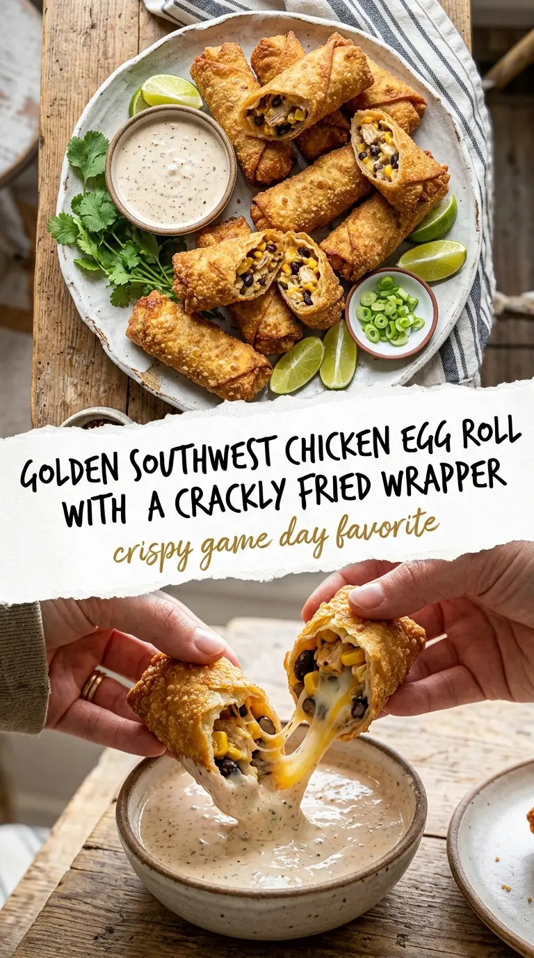 Southwest Chicken Egg Rolls crispy golden savory