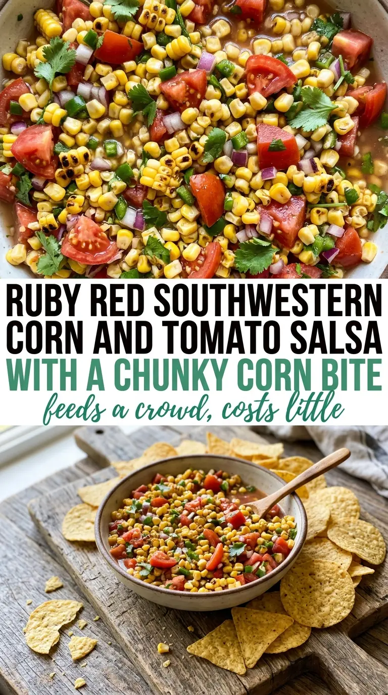 Southwestern Corn and Tomato Salsa, chunky fresh, colorful