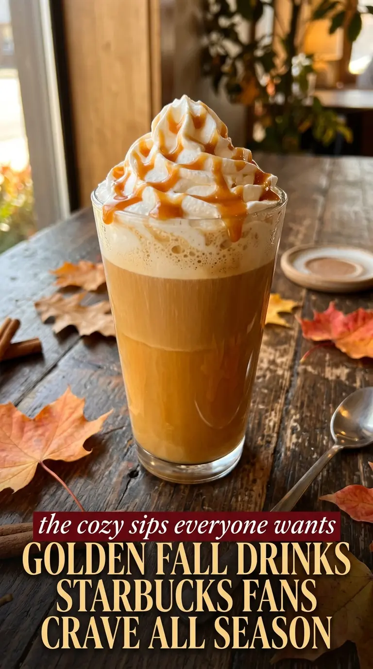 Fall Starbucks Drinks cozy pumpkin caramel